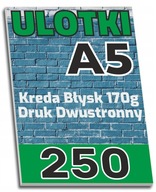 ULOTKA dwustronna A5 KREDA Błysk 170g - 250 sztuk