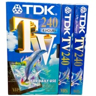 3x TDK TV 240 NOWA kaseta wideo VHS 4 godziny