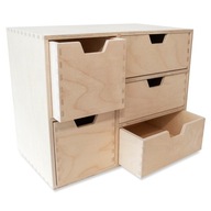 Mini komoda drewniana organizer na biurko na drobiazgi kredki 5 szuflad