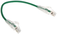 Patchcord Kabel RJ45 UTP Cat 6 Zielony 0,2m Cienki