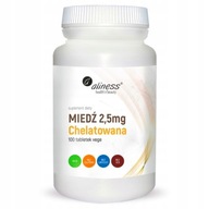 Aliness Meď Chelátová 2,5mg imunita metabolizmus koža vlasy 100 tbl.