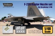 F-22A Raptor Nozzle Set for Academy - Wolfpack WP48052 méretarány 1/48