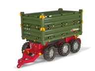 ROLLY TOYS PRZYCZEPA WYWROTKA DO TRAKTORA MULTI TRAILER TRZYOSIOWA ZIELONA