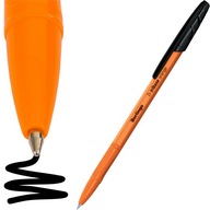Długopis kulkowy szkolny do szkoły Tribase Orange 0.7mm czarny