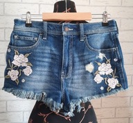 Szorty damskie jeans haft Hollister S 36