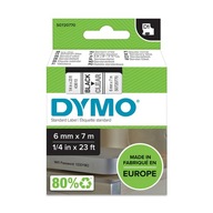 Dymo S0720770 Taśma D1 6mmx7m przezroczysta czarny