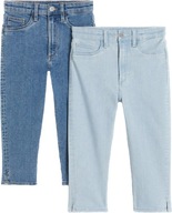 H&M 2-pak spodnie rybaczki Capri jeans 134