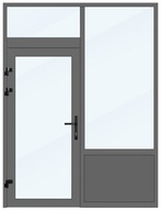 Drzwi aluminiowe Do Firmy Hali Biura Przemysłu 248,5cm x 300cm Na Wymiar