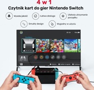 Unitek Czytnik 4 kart do gier Nintendo Switch