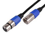 Kabel mikrofonowy wtyk-gniazdo XLR 3pin; 3m
