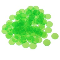 500/Pack Transparent Color Counters Counting Bingo Chips Plastic Green