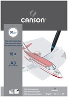 KALKA KREŚLARSKA A3 Blok 10 k. 90g CANSON Najwyższa JAKOŚĆ WYKONANIA Kartek