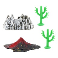 Model mini kaktusovej sopečnej erupcie, realistická simulácia dekorácie scény