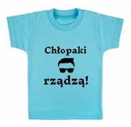 T-shirt Koszulka Chłopaki rządzą! Dzień chłopaka rozmiar 98/104 IDRUK