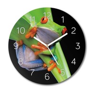 Žaba červenooká do spálne sklenené hodiny fi 30