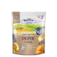 Baltica indyk z dynią dla psów 1 kg XS/S + 3 saszetki karmy gratis
