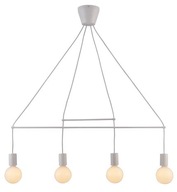 Lampa wisząca biała matowa 4x40W regulowana E27