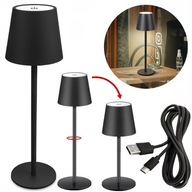 3W KÜLTÉRI LED ASZTALI LÁMPA TERASZRA ERKÉLYRE DEKORATÍV IP44 FEKETE CCT