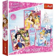 TREFL Puzzle 3v1 Začarovaný svet princezien