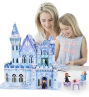 Puzzle Elsa 3D Model na skladanie ľadový palác Zámok Elsa LED podsvietený