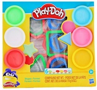 Ciastolina Play-Doh Kształty 6 tub+ foremki