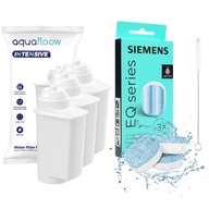 Tabletki odkamieniające Siemens TZ80002 + 3x filtr wody do ekspresu Siemens