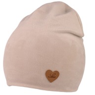 Przyjemna w dotyku ciepła welurowa czapka na zimę damska, dziewczęca 56-58