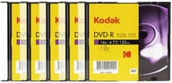 Płyty Kodak DVD-R 4,7GB w Pudełkach Slim 5 szt