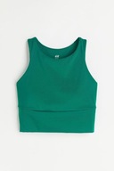 H&M braletka biustonosz sportowy top crop zielony S 36