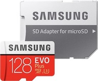 Samsung Micro SDXC EVO Plus 128 GB UHS-I U3 + SD adaptér