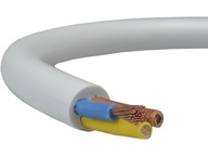 Przewód kabel warsztatowy OWY 3x1,5mm2 H05VV-F linka biały ELEKTROKABEL