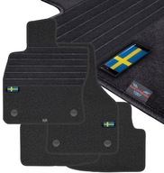 Wycieraczki welurowe do samochodu KOMPLET - WZMOCNIENIE XXL + Flaga Szwecji