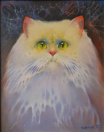 Končalský, Mačka portrét zviera magický realizmus