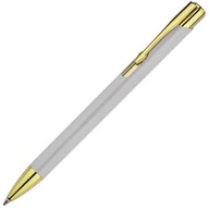 Zlaté automatické pero s modrou náplňou