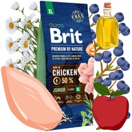 Karma Sucha Dla Szczeniąt Brit Premium By Nature Junior XL 15kg Kurczak