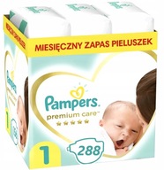 Pieluszki Pampers Premium Care Rozmiar 1 (288 szt)