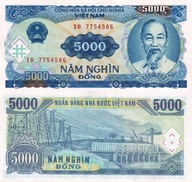 # WIETNAM - 5000 DONG - 1991 - P-108 - UNC