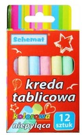 KREDA SZKOLNA KOLOROWA tablicowa 12 kolorów 4305