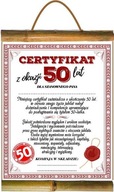 Dyplom Certyfikat na 50 urodziny faceta