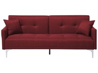 Sofa rozkładana funkcja spania czerwona