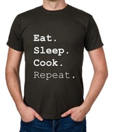 koszulka EAT SLEEP COOK REPEAT prezent