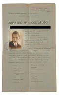 ŚWIADECTWO DOJRZAŁOŚCI / Lwów 1932 r. /