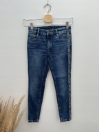 C&A lampasy spodnie jeans rurki 146