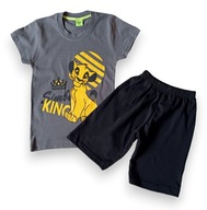 Koszulka i spodenki Simba Król Lew, szaro-czarny 98