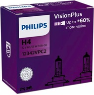 Philips Żarówki H4 VisionPlus 60% Więcej Światła