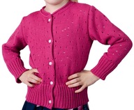 Dievčenský rozopínateľný sveter amarant veľ. 92