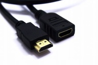 PRZEDŁUŻACZ HDMI 0,5M ZŁOTY WTYK GNIAZDO HDMI