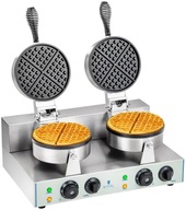 PODWÓJNA OKRĄGŁA GOFROWNICA 2X1300W ROYAL CATERING RCWM-2600-R 10010316