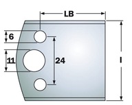 690.599 Para noży HSS 50x32,5x4 mm