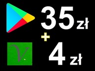 Karta Google Play 35 zł Kod Prepaid Klucz Android